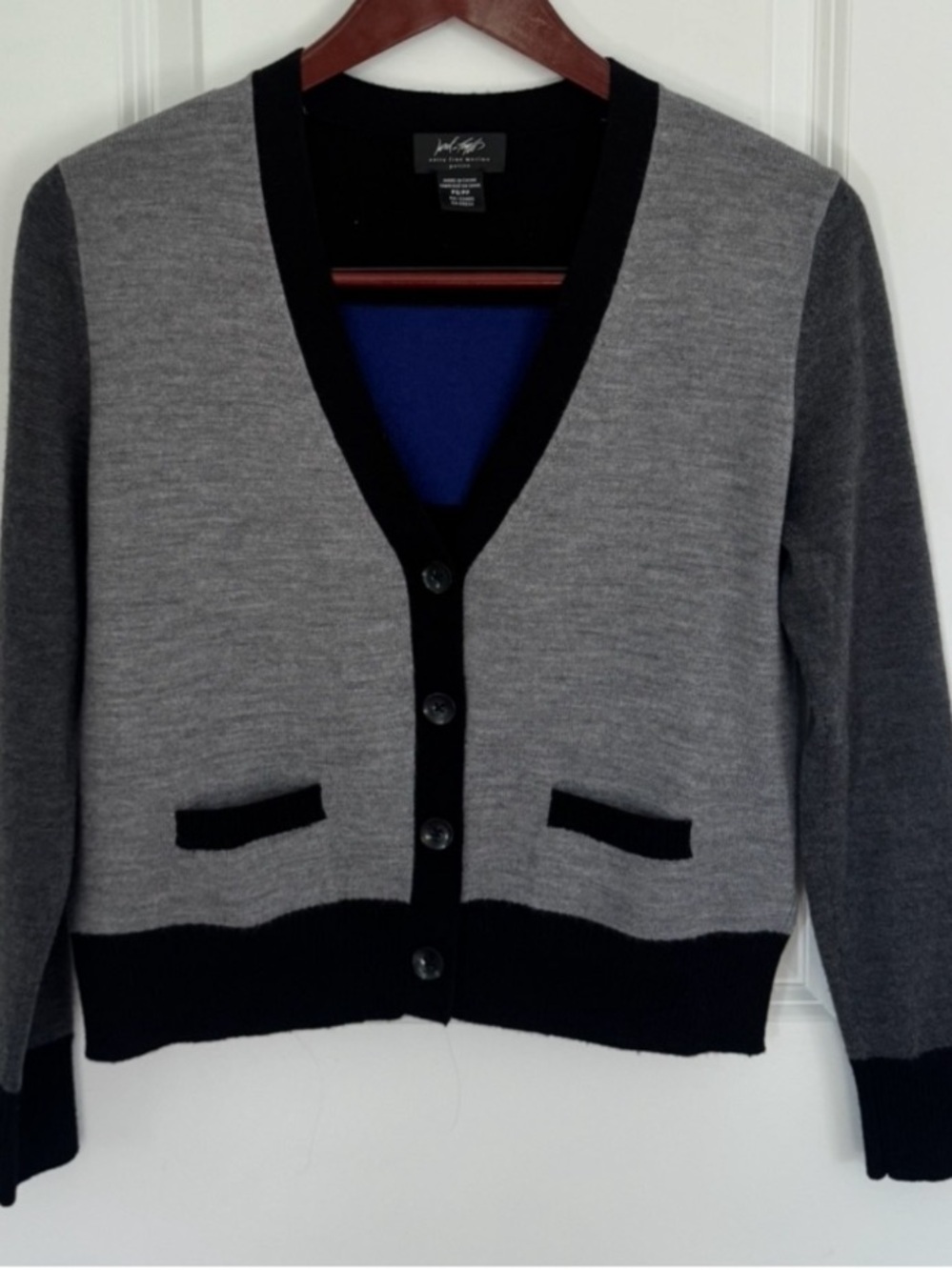 Lord & Taylor Extra Fine Merino Wool Cardigan